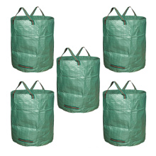 Wholesale 60L 106L 120L durable outdoor garden waste bags pp waterproof garden waste lawn leaf bag